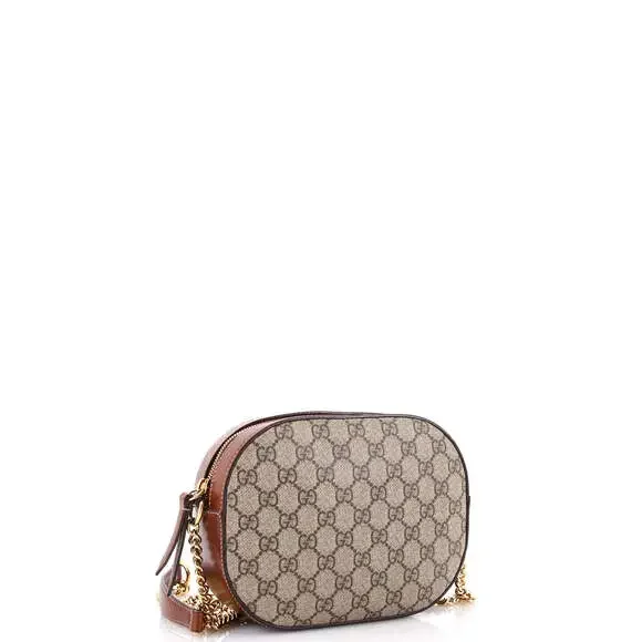 Gucci Chain Crossbody Bag Gg Coated #220278G12B - Picture 2 of 7